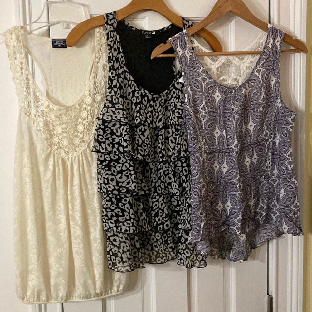 BUNDLE of 3 tank tops size small